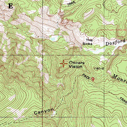 Topographic Map of Oscars Vision, UT