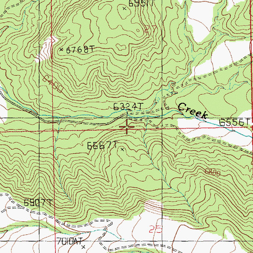 Topographic Map of Pack Creek Picnic Area, UT