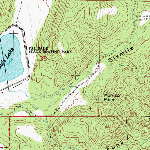 Topographic Map of Palisade Campground, UT