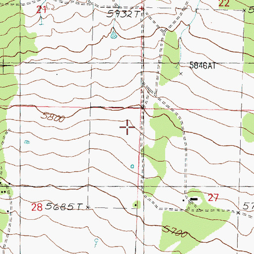 Topographic Map of Palmer Ranch, UT