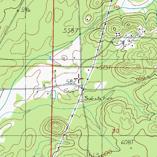 Topographic Map of Lawler Place Plantation (historical), AL