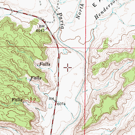 Topographic Map of Paria Amphitheater, UT