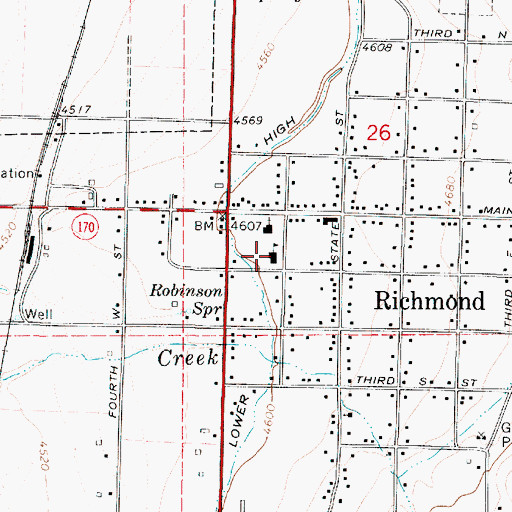 Topographic Map of Park Elementary School, UT