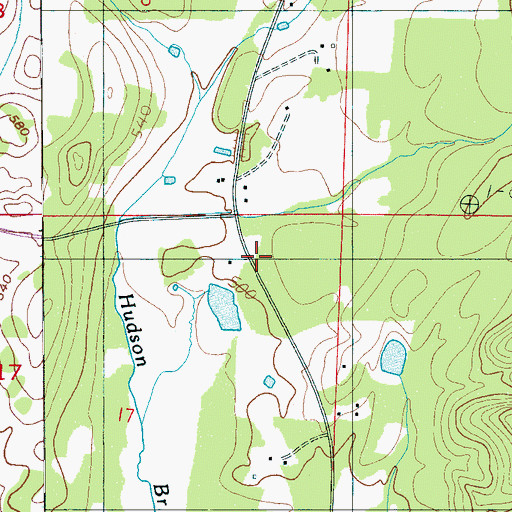 Topographic Map of Ledbetter, AL