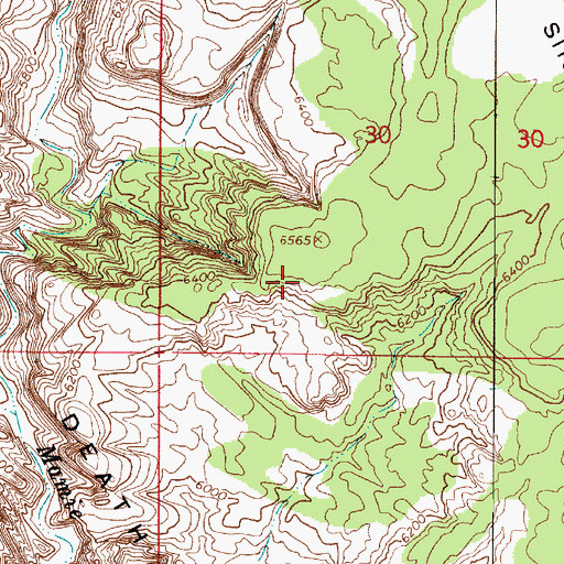 Topographic Map of Phipps-Death Hollow Outstanding Natural Area, UT