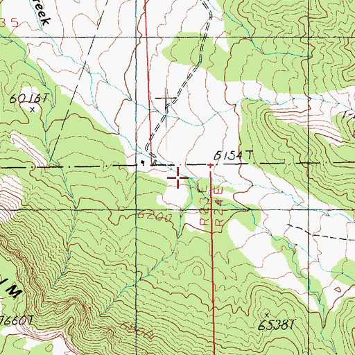 Topographic Map of Pinhook Creek, UT