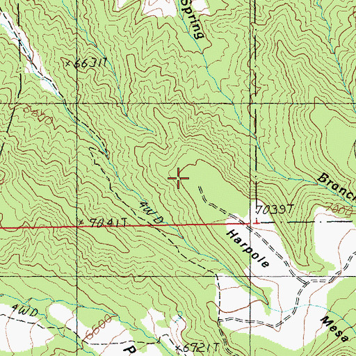 Topographic Map of Pinhook Draw Historical Marker, UT