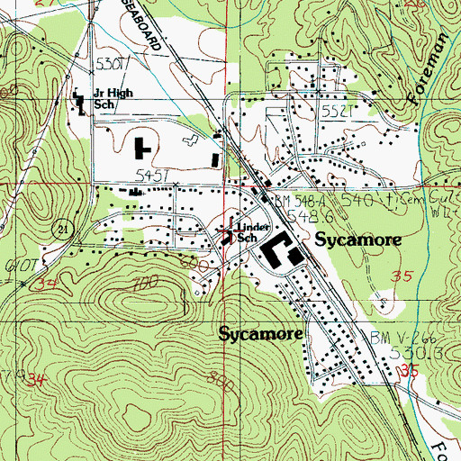 Topographic Map of Linder School, AL