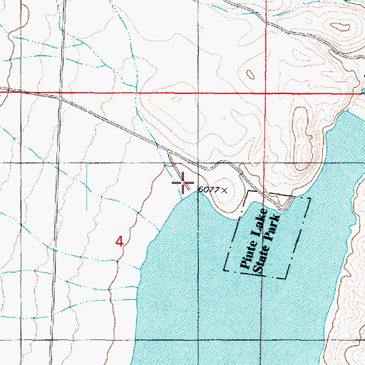 Topographic Map of Piute Campground, UT