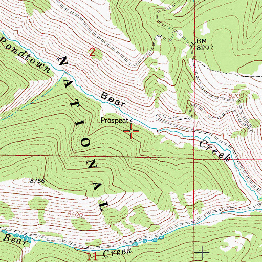 Topographic Map of Pondtown Mine (historical), UT