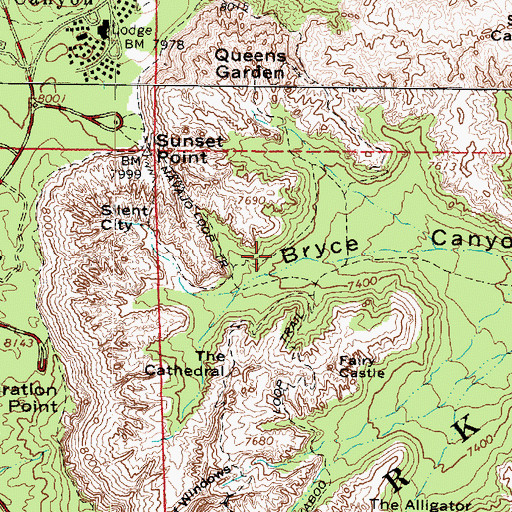 Topographic Map of The Pope, UT