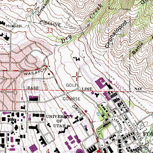 Topographic Map of Primary Children's Medical Center, UT
