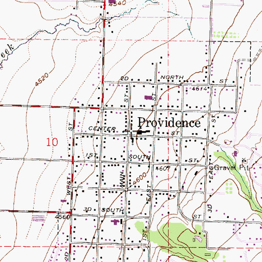 Topographic Map of Providence Elementary School, UT