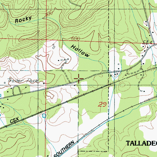 Topographic Map of Lokey (historical), AL