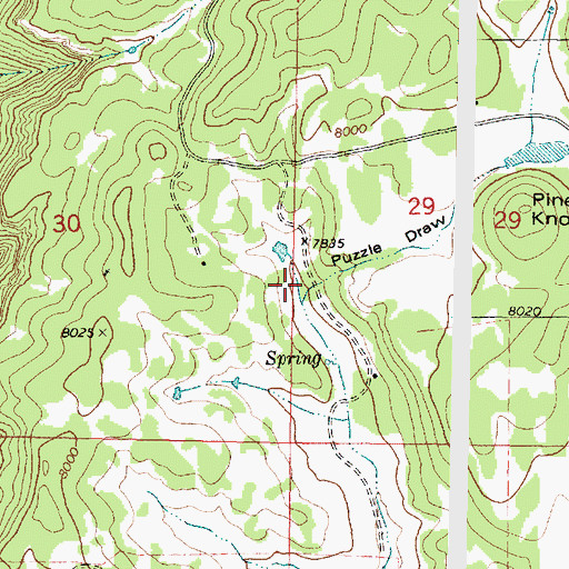 Topographic Map of Puzzle Draw, UT