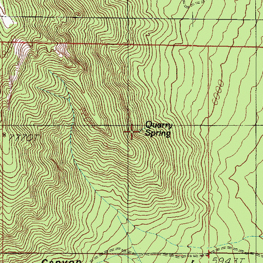 Topographic Map of Quarry Spring, UT