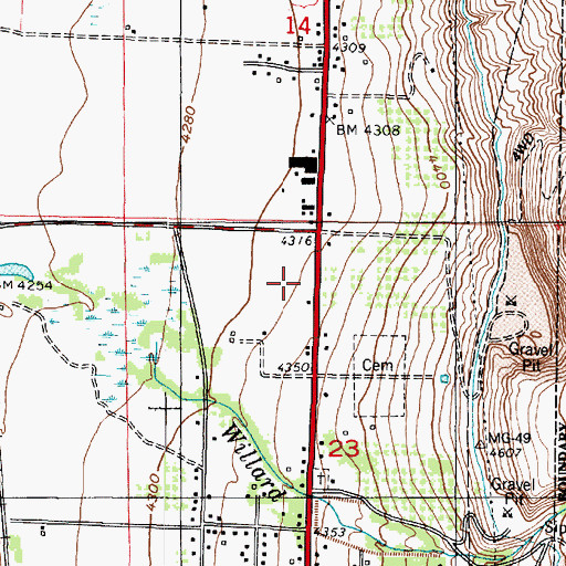 Topographic Map of RV Acres Campground, UT