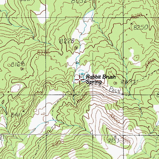 Topographic Map of Rabbit Brush Spring, UT
