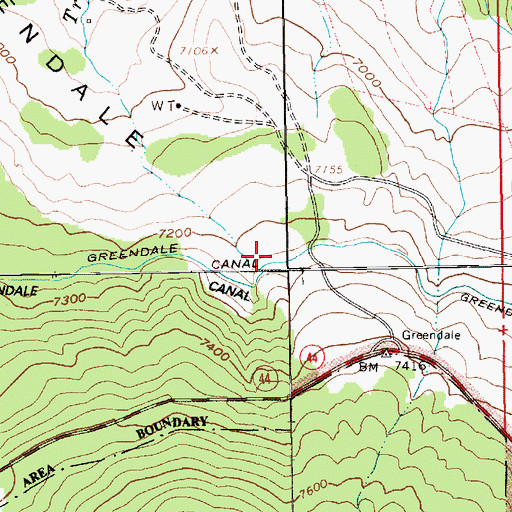Topographic Map of Red Canyon Lodge, UT