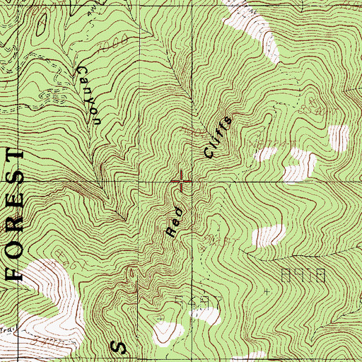 Topographic Map of Red Cliffs, UT