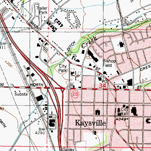 Topographic Map of Richmond Park, UT