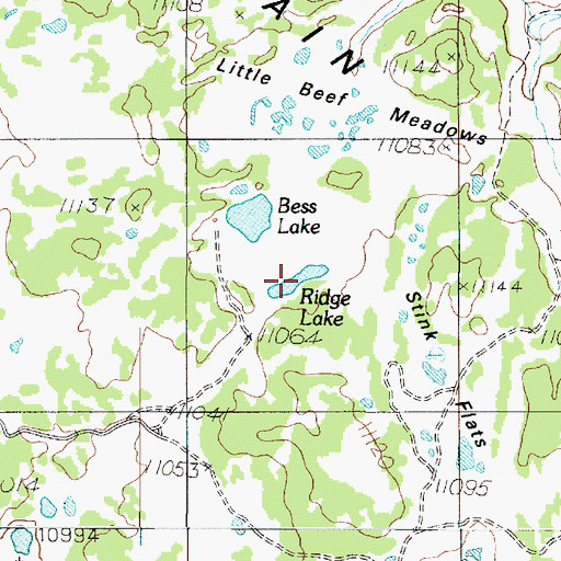 Topographic Map of Ridge Lake, UT