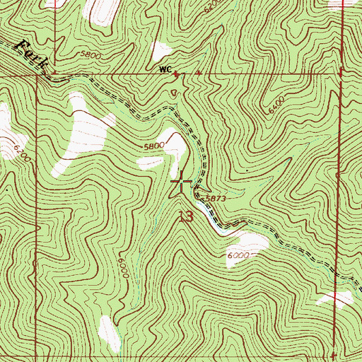 Topographic Map of Right Fork, UT