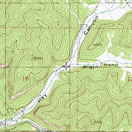 Topographic Map of Right Hand Canyon, UT
