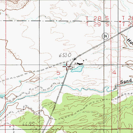 Topographic Map of Rim Rock Resort Ranch, UT