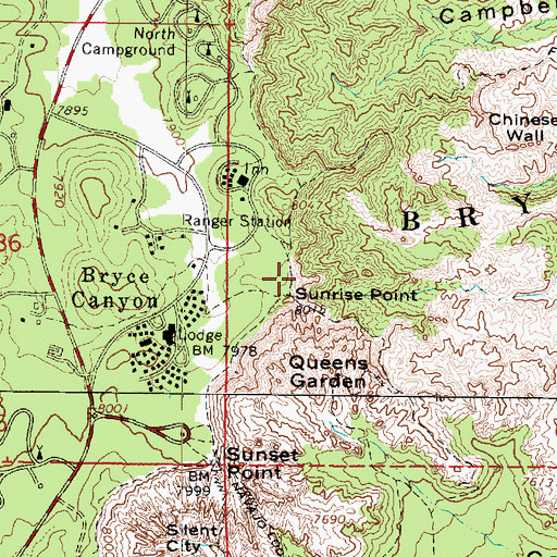 Topographic Map of Rim Trail, UT