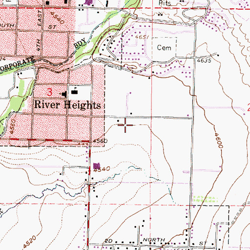 Topographic Map of River Heights Elementary School, UT