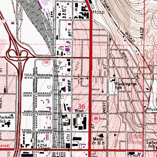 Topographic Map of Pugsley Park, UT