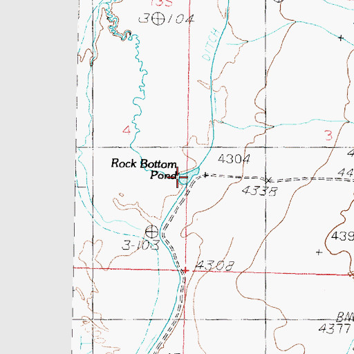 Topographic Map of Rock Bottom Pond, UT