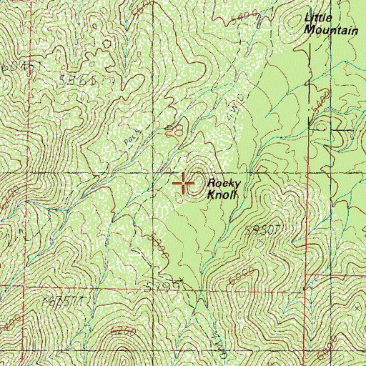 Topographic Map of Rocky Knoll, UT