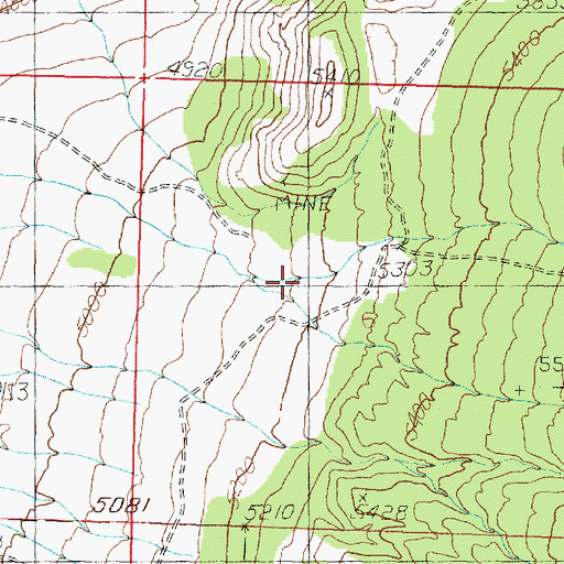 Topographic Map of Round Canyon, UT