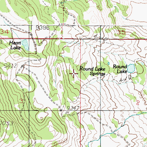 Topographic Map of Round Lake Springs, UT