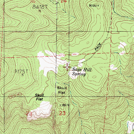 Topographic Map of Sage Hill Spring, UT