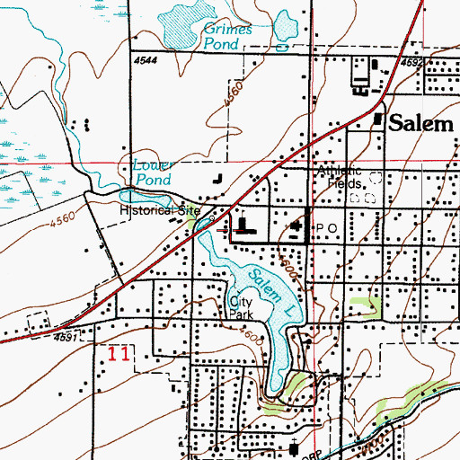 Topographic Map of Salem Elementary School, UT