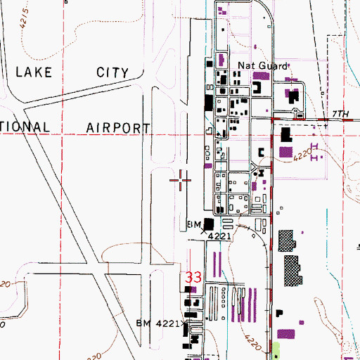 Topographic Map of Salt Lake City Heliport, UT