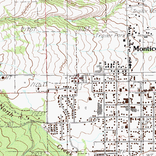 Topographic Map of San Juan Hospital, UT