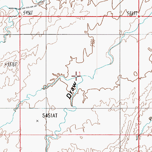 Topographic Map of Sandy Draw, UT