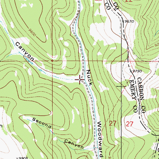 Topographic Map of Sawmill Canyon, UT