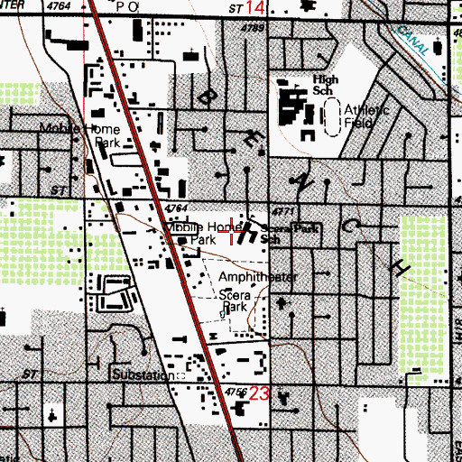 Topographic Map of Scera Park Elementary School, UT