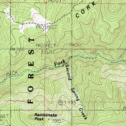 Topographic Map of Second Spring Creek, UT
