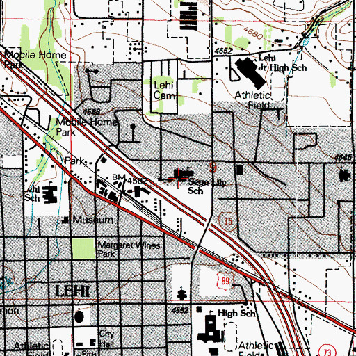 Topographic Map of Sego Lily Elementary School, UT