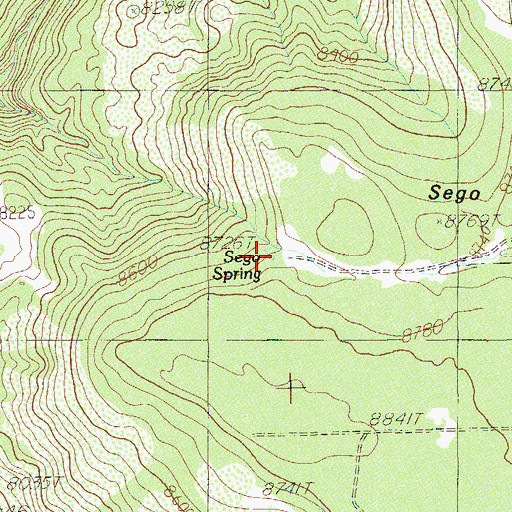 Topographic Map of Sego Spring, UT