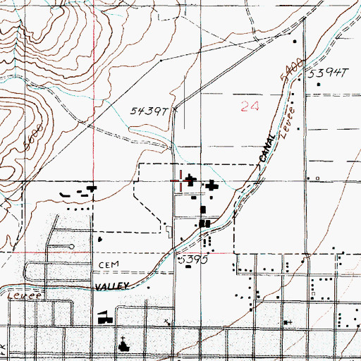 Topographic Map of Sevier Valley Medical Center, UT