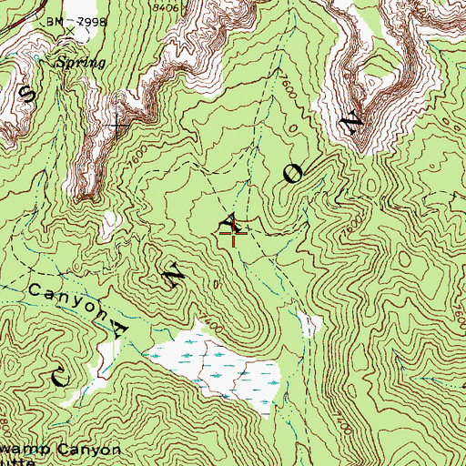 Topographic Map of Sheep Creek Connecting Trail, UT