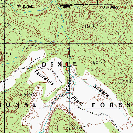 Topographic Map of Sheets Draw, UT