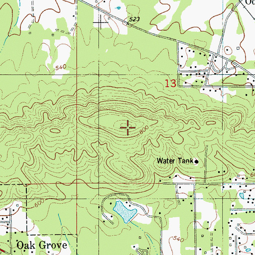 Topographic Map of Merkl Mountain, AL